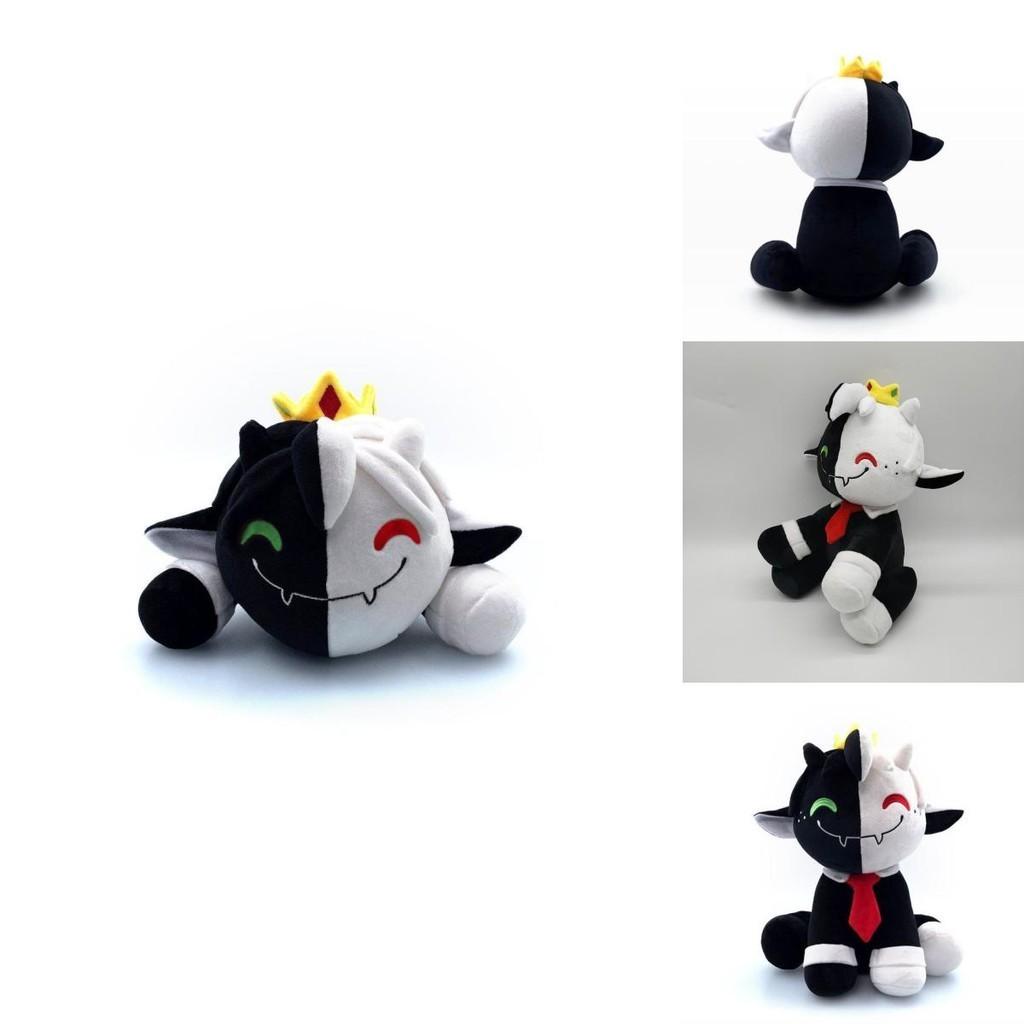Adorable New Ranboo Sit Cute Plush Toy Black And White Smiley Sheep Doll For Kids