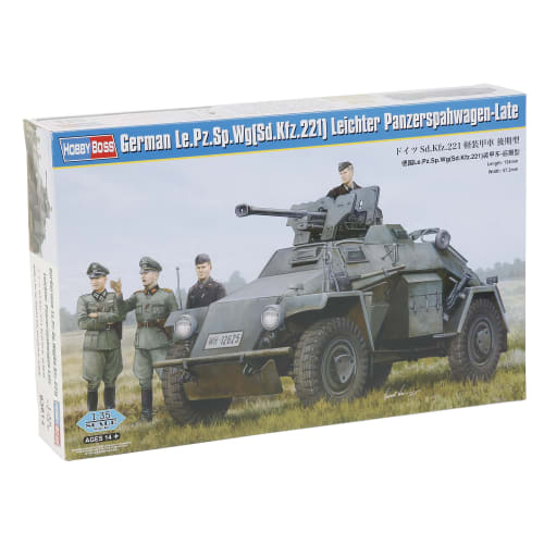 Hobby Boss 83814 1/35 scale German Sd.Kfz.221 Light Armored Car (Late Model) Plastic Model Kit
