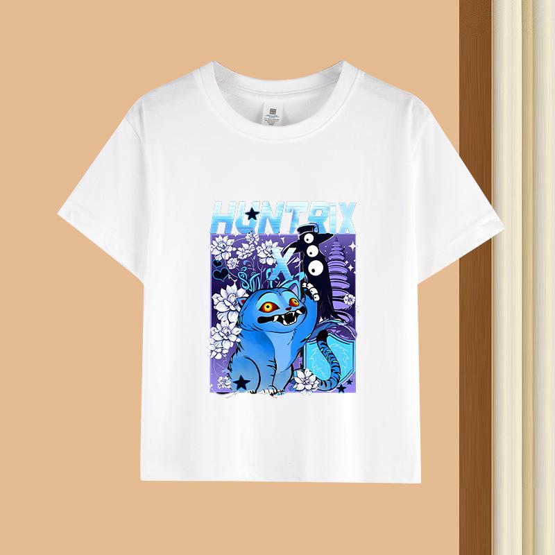 2-13Y Kid T Shirt Cat Printed Kids Clothes Tshirt Tops Tee Boys Girls Baby Tee