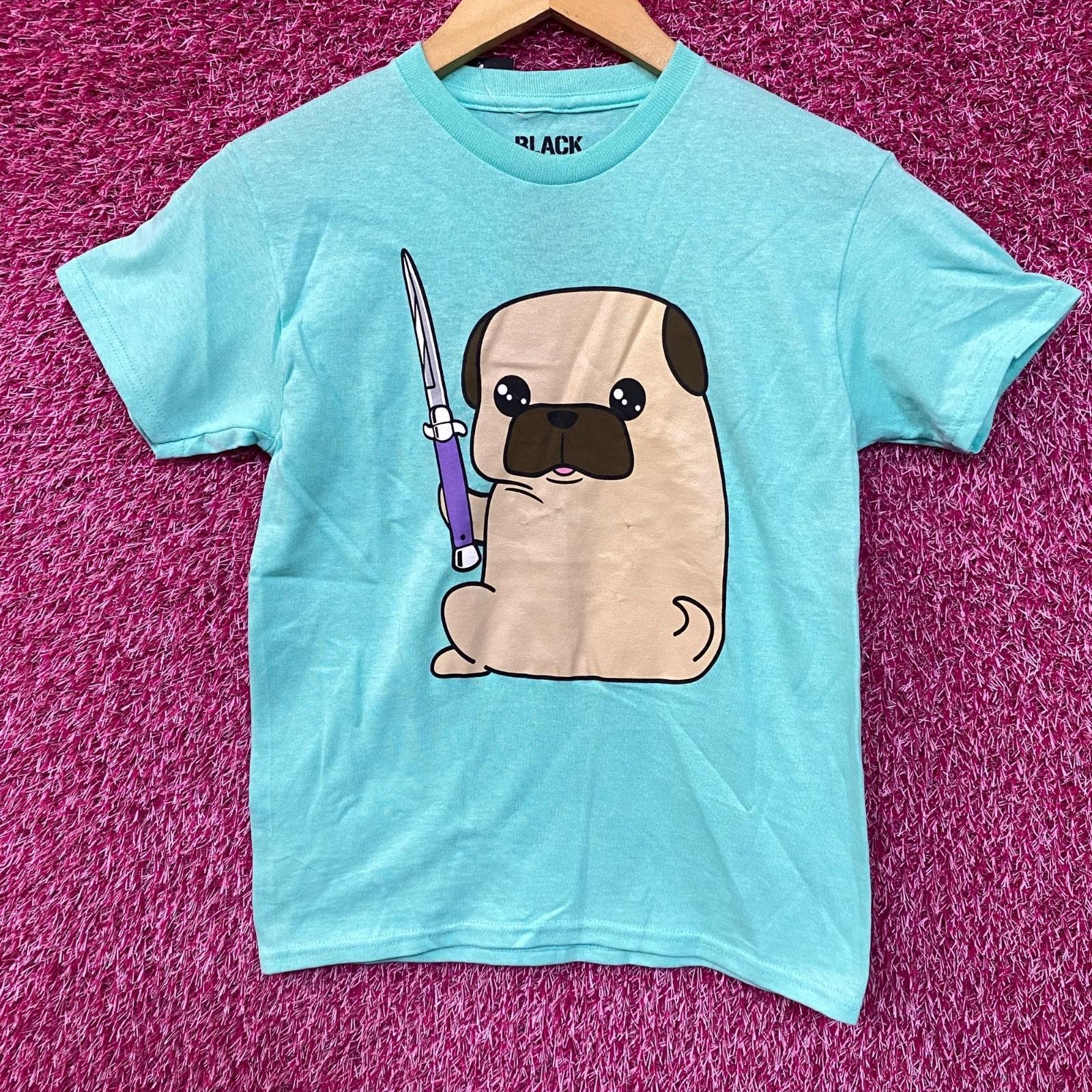 

Doug the Thug Pug Butterfly Knife Kawaii Pop Art T-Shirt Extra Small XXXXL