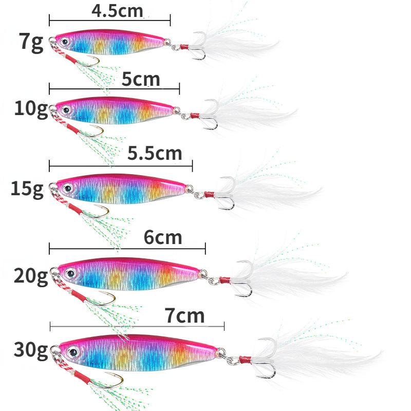 5 шт. дальнобойная приманка с металлическими блестками VIB — фото 3