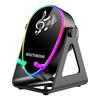 Induktiver faltbarer Schreibtisch-Handyhalter mit kabellosem Lautsprecher, Umgebungslicht und Ladefunktion - 5-in-1 Multifunktions-Gadget