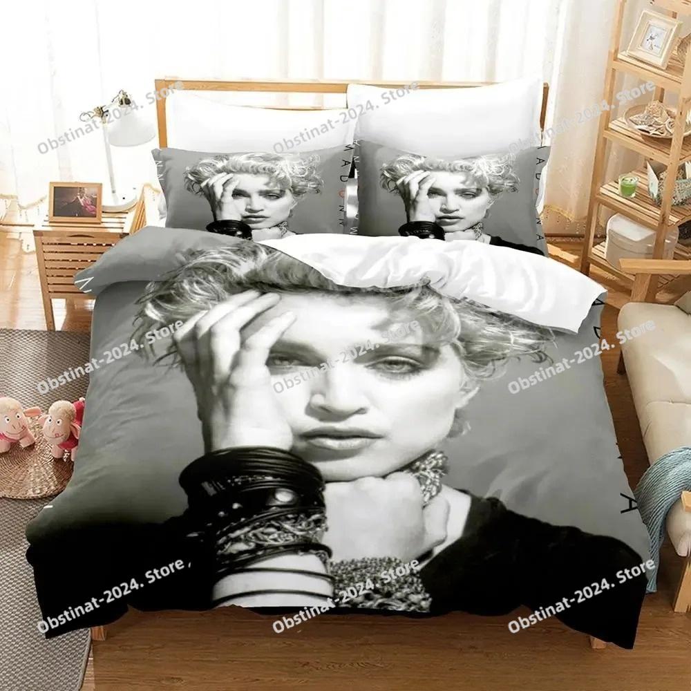 Singer Madonna Bedding Set Single Twin Full Queen King Size Bed Set Adult Kid Bedroom Duvetcover Sets 3D Print Bed Sheet Set