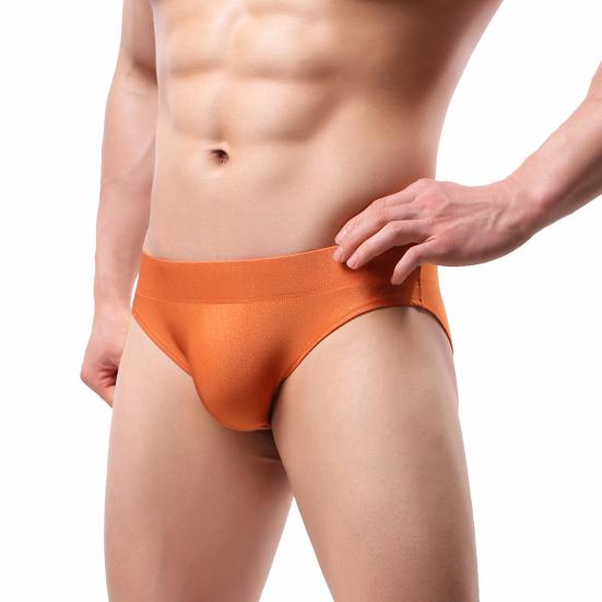 Men Panties Solid Color Breathable Low Waist Elastic U Convex Anti-septic Underwear Bulge