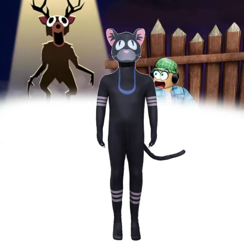 99 Nights In The Forest Black Cat Cosplay Suit For Kids And Adults With Polyester Fabric Halloween Costume