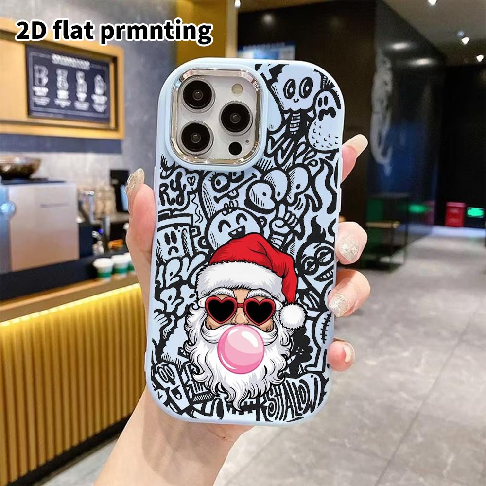 Phone Case: 2D Flat Design Suitable for iPhone 18 17 16 15 14 13 Pro Cases, Couple Style, Trendy Street Vibe, Christmas and Halloween Gifts