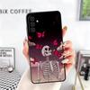 Floral Skull Flower Skeleton Soft Phone Case for Samsung A17 A37 A57 A16 A26 A36 A56 A15 A25 A35 A55 A14 A24 A34 A54 A13 A23 A33