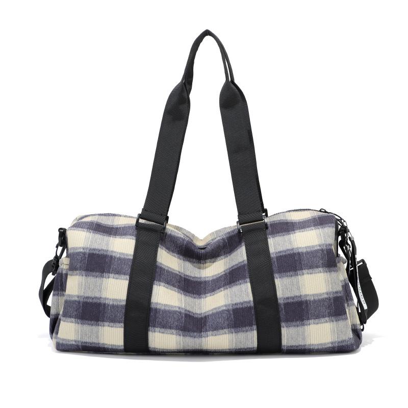 Women's fashion hand-held underarm bag plaid go out to play leisure travel bag short-distance outdoor picnic storage bag