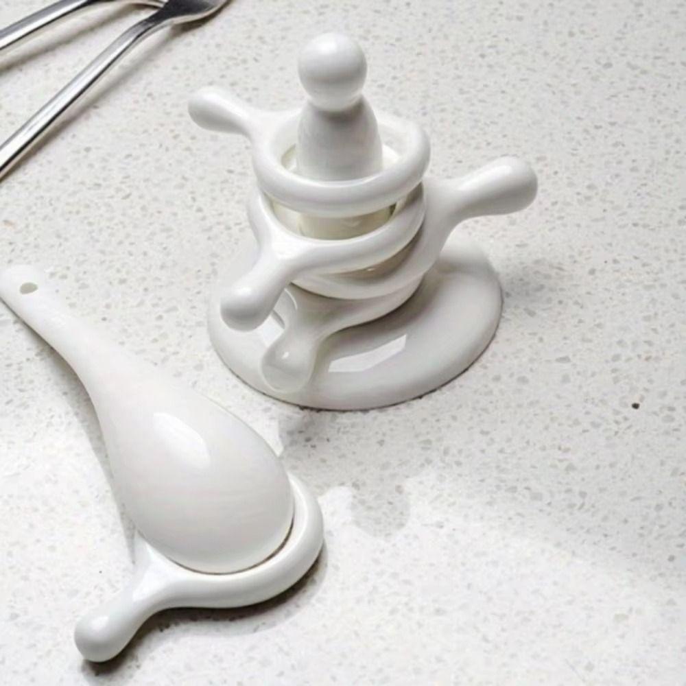6pcs Ceramic Chopsticks Rack Home Ornament Spoon Rest New Chopstick Holders Dining Table Decoration