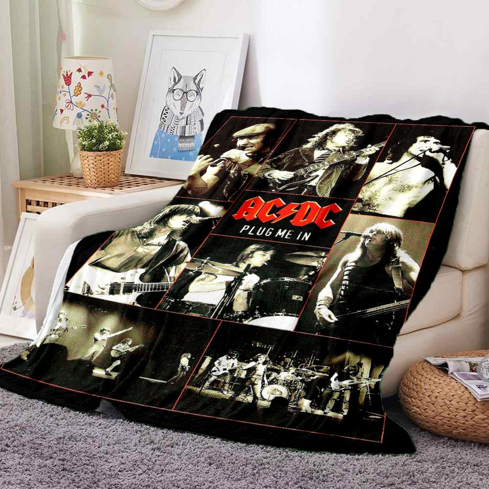 Coperta di Flanella Acdc Coperta da Divano Morbida Calda Letto Divano Campeggio Auto Decorazione Casa Regalo di Natale Unico C930257