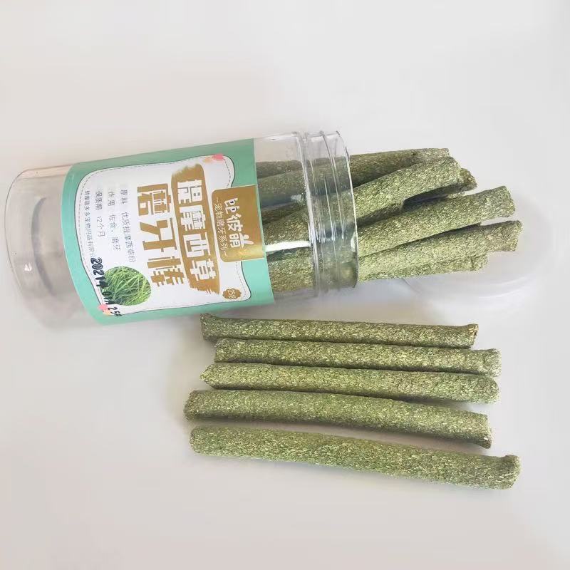 Pet Rabbit Timothy Stick Bunny Molar Block Chinchilla Guinea Pig Molar Stick High Fiber Snack Hamster Food