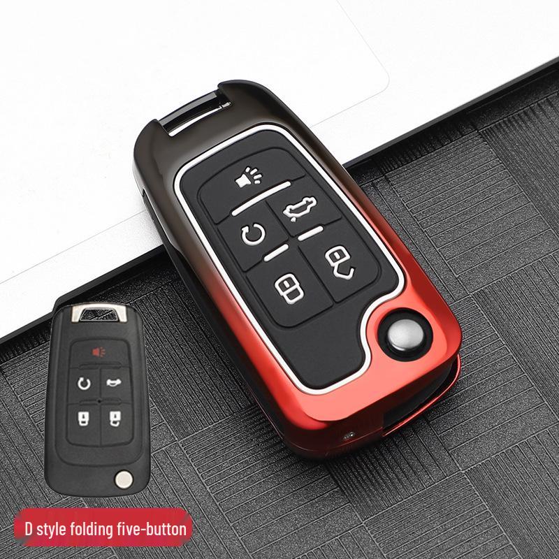 Gradient Key Case for Buick: Fits Verano, LaCrosse, Encore, Regal, Yinglang - Folding Design with Buckle