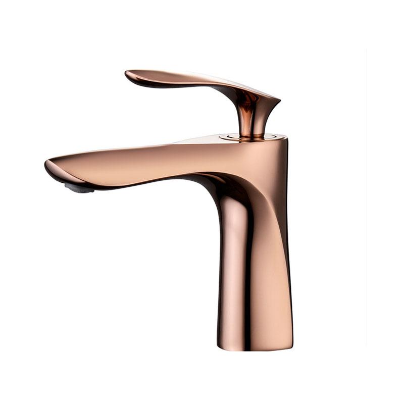 Creative Bathroom Basin Faucet Single Hole Single Handle Rose Gold/Gold/White Hot & Cold Sink Mixer Tap Crane Deck Mounted
