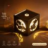 DIY Lotus Flower Projection Lamp Kit: Wooden Carving Night Light Ornament