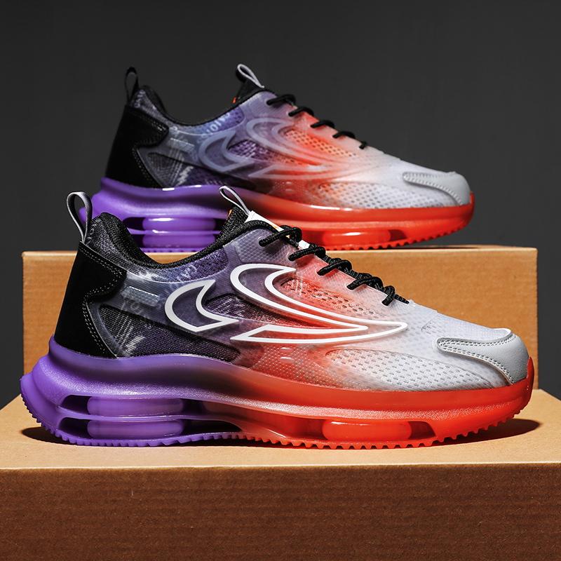 

Мужская спортивная обувь, женские кроссовки для бега, студенческие баскетбольные туфли больших размеров, толстая подошва, увеличивающая рост, пара, унисекс, кроссовки для бега EU: 37 фиолетовый