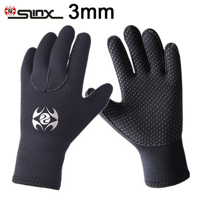 Gants d'eau en néoprène 3 mm à cinq doigts pour garder au chaud, combinaison de plongée d'hiver, gants de plongée avec tuba, pagaie, surf, kayak, chasse sous-marine