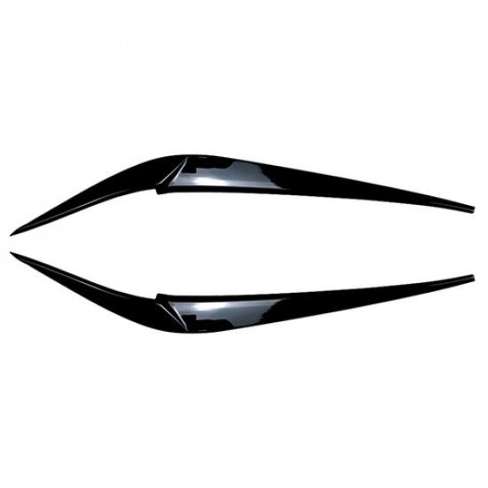 1 Pair Black Headlight Eyebrow Eyelid Cover Trim For BMW X3 X4 G01 G02 2018-2021