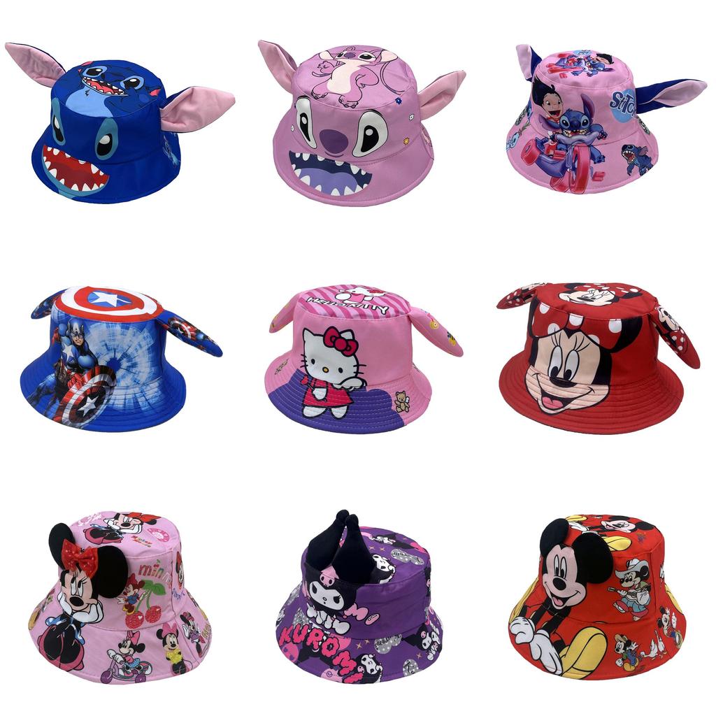 Pikachu Super Mario Bros Kuromi Pattern Fisherman Hat With Sun Protection For Kids And Teens
