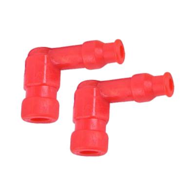 2 Pieces Motorcycle Spark Plug Cap Ignition Spark Plug Cap Waterproof Universal Protection 90 Degree Angle for Motorbike