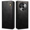 For Oppo Find X7 Ultra Wallet Case Leather Phone Cover Waxy Crazy Horse Texture