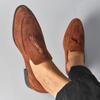 Fang Hee Autumn Casual Shoes  Business Formal Shoes One Step Stepping Tassel Lefu Shoes Large Men's Shoes