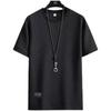 Ice Silk Men's Summer Casual Sportswear Set: Short Sleeve & Seven-Point Pants