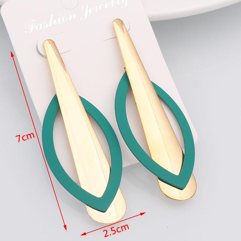 Cercei lungi cu cristale verzi pentru femei, cu pandantive în formă de floare, imitație zirconiu, cercei cu frunze metalice, cadou pentru petrecere