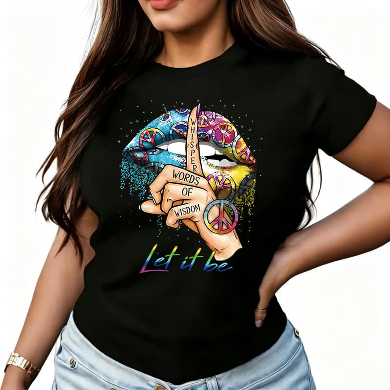 Gesture Print Womens TShirt Cotton Funny Graphic Short Sleeve Tee Novelty Shirt Casual Crew Neck Top SXl