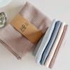 4PCSPure Cotton Waffle Dish Towel Plain Square Napkin Tea Towel Absorbent Kitchen Towel Dining Table Cotton Kitchen Essential