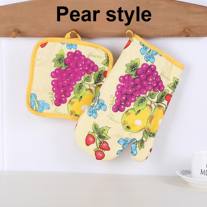 

Набор из 2 кухонных перчаток, Высокая термостойкость - Удобный полиэстеровый материал, Защита рук, Подарок, Креативные кухонные принадлежности