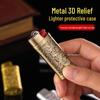 **J5 Bic Retro Mini Metal Lighter Set - Creative Fireworks Shell Design**