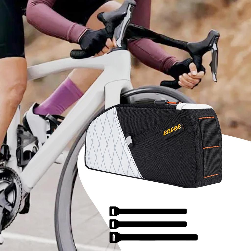 Bike Frame Storage Bag Strap On Pouch Pocket Water Resistant Cycling Pack for