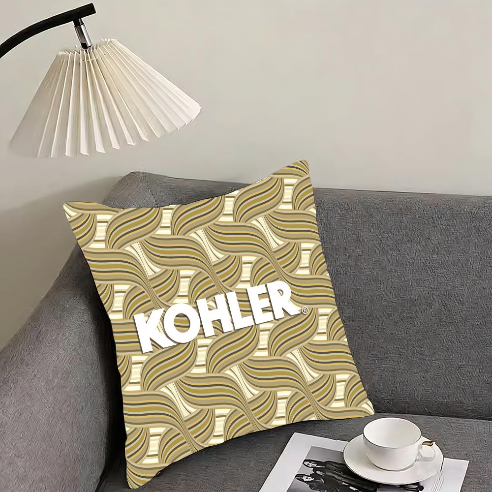 Kohler Cushion Cover Reversible Plush Pillow Cover – For car, sofa, bedroom, perfect as a gift.