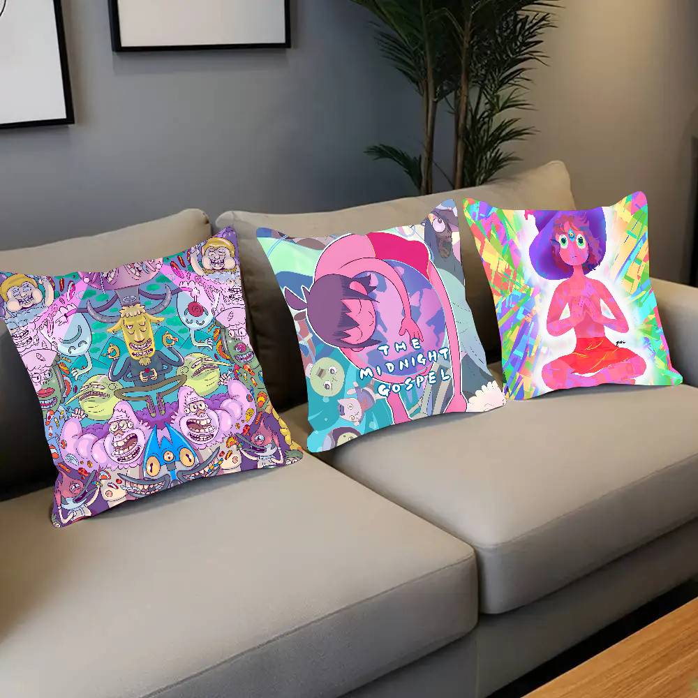 Anime T-The Midnight Gospel Pillow Case Square Pillow Bedroom Sofa Leisure Comfort Cushion Car Living Room Home Decoration
