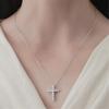 Women's Cubic Zirconia Cross Mini Chain Necklace
