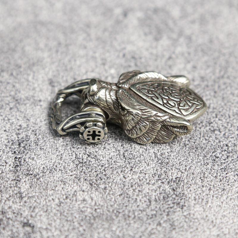 Bear Head Brass Buckle EDC Outdoor DIY Woven Paracord Survival Bracelets Supplies Accessories Retro Umbrella Rope Lanyard Beads