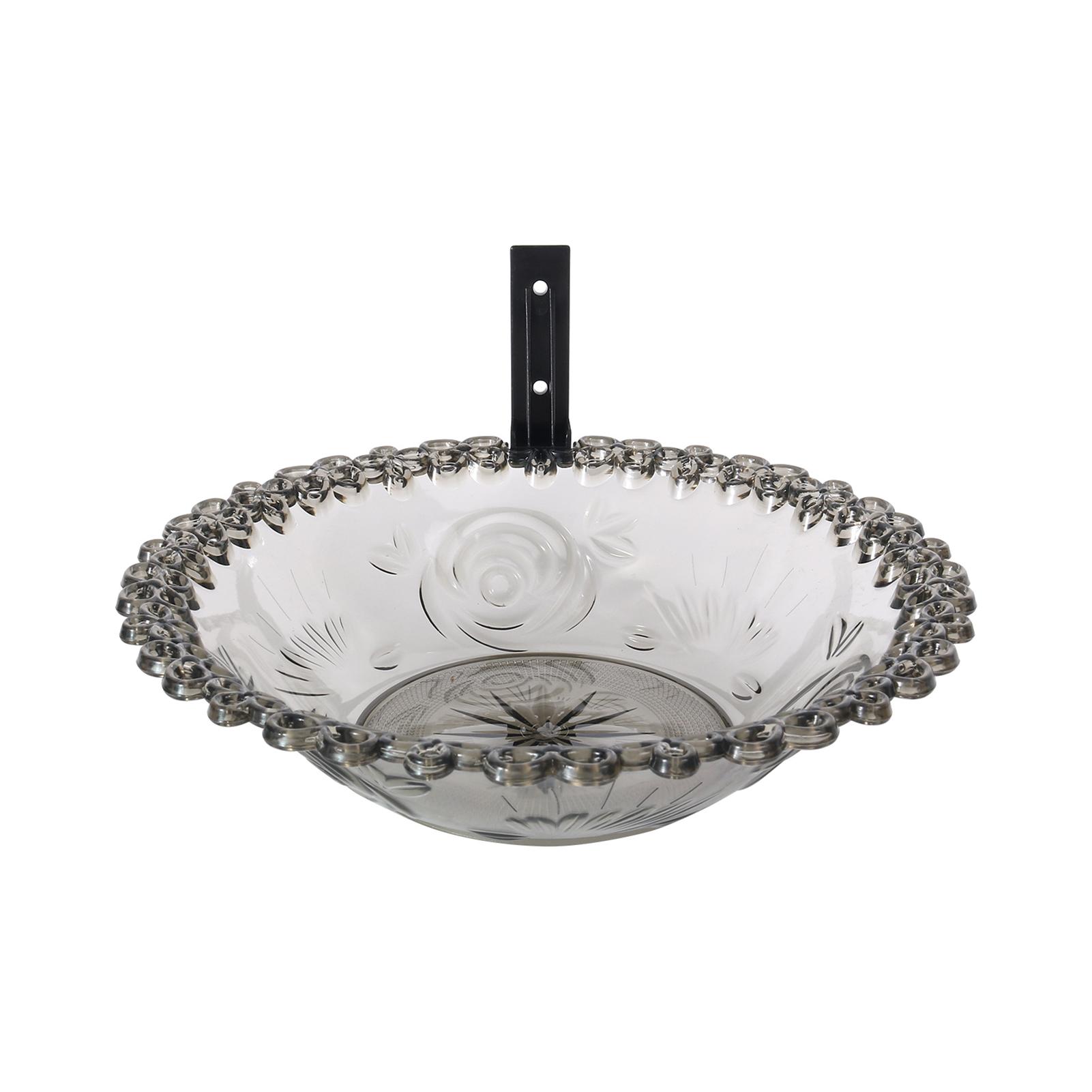 

Wall Mounted Transparent Plastic Bird Feeder With Elegant Carving Design Durable And Space Saving For Pet Owners