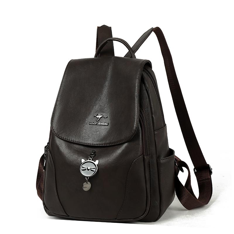 Women's PU Backpack Large Capacity Travel Backpack