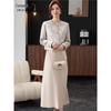 2025 Spring Dress Suit: Elegant Two-Piece Coat and Skirt Set for Middle-Aged and Elderly Women