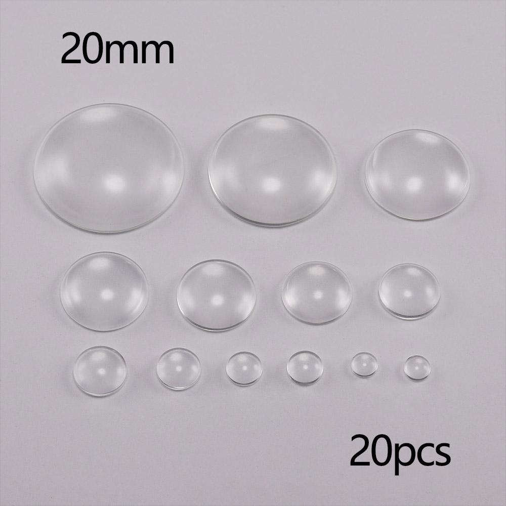 5-50Pcs/lot Transparent Round Oval Square Heart Glass Cabochon Cabochon Cameo Tray Settings For DIY Jewelry Making Supplies