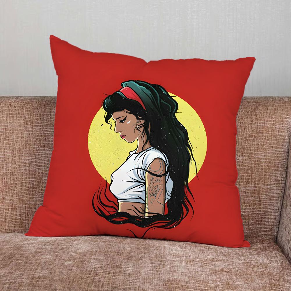 

Singer Amy W-Winehouse Pillow Case For Home Bedroom Car Office Decoration Living Room Sofa Cushion Cover Suitable 16x16Inch