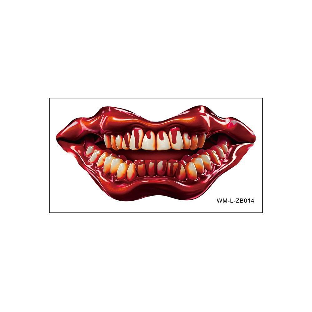 Long-lasting Zombie Cosplay Props Waterproof Bloody Makeup Tattoo Sticker  Party Supplies
