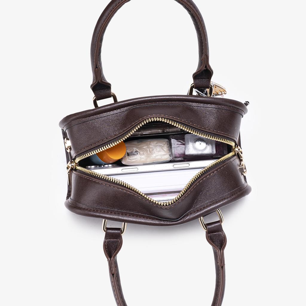 Fashion versatile niche popular retro style bowling bag portable shoulder crossbody trendy women's bag