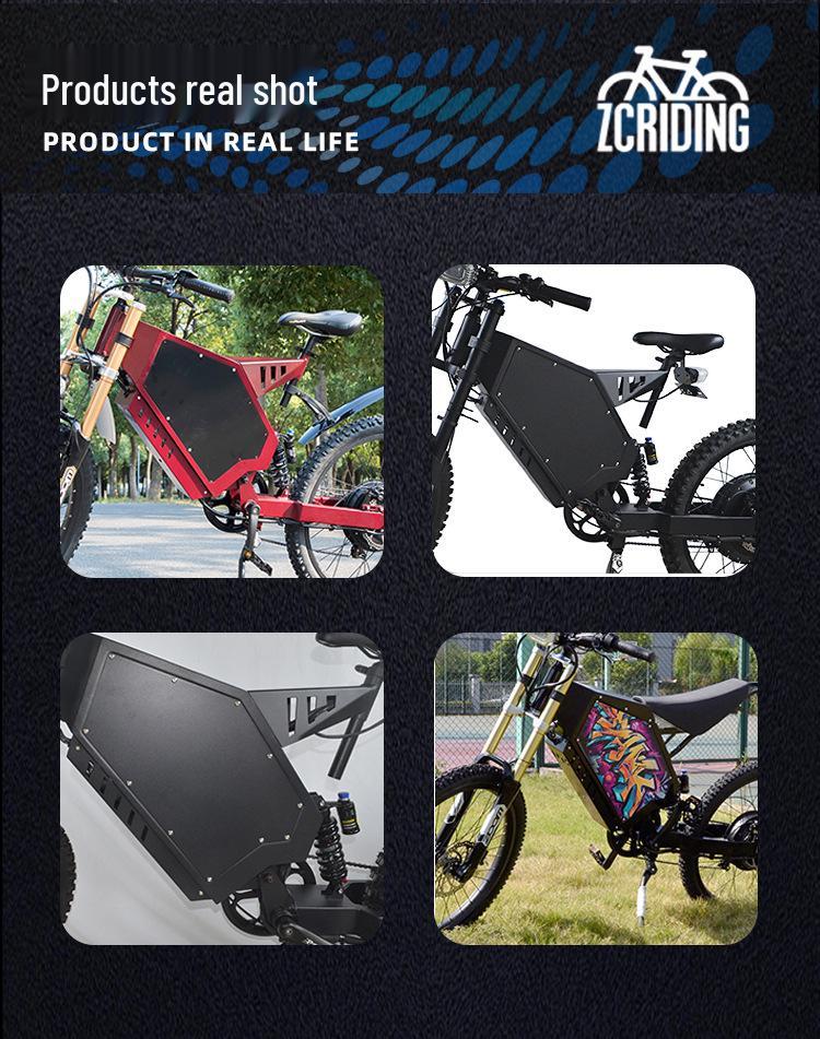 High-Power Off-Road Retro Electric Motorcycle Frame Design