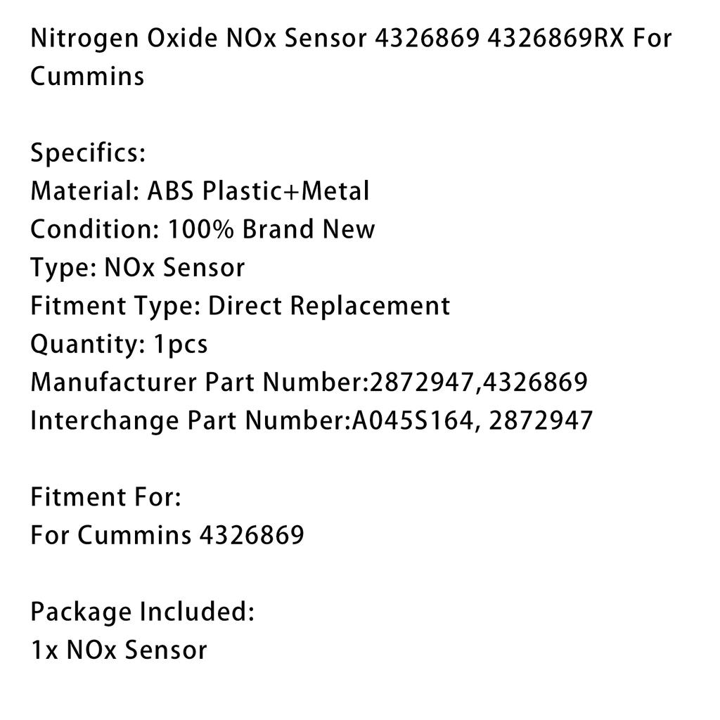 Nitrogen Oxide NOx Sensor 4326869 4326869RX For Cummins