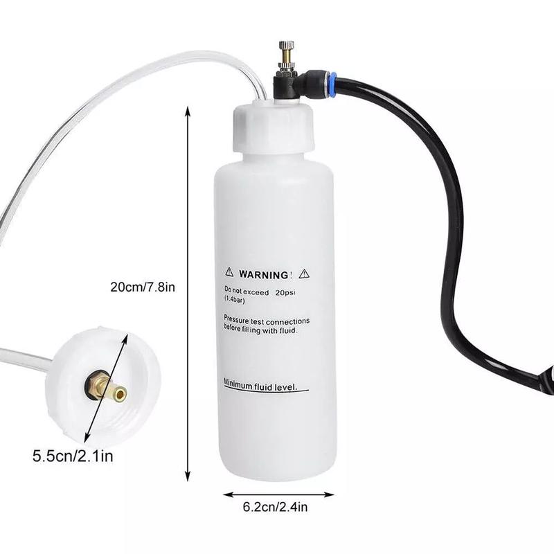 Car Brake Clutch Bleeder Tool Air Brake Vacuum Car Brake Bleeding Fluid Bleeder Kit Vacuum Pump 500ml Air Powered Tool