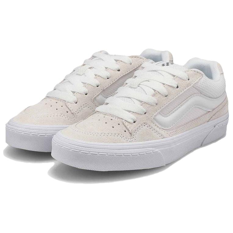 Vans Caldrone Mesh Suede Fashion Comfortable Shock Absorption Impact Resistance Wear Resistant Low Top Skate Shoes Women Sneaker White VN0007P9WHT