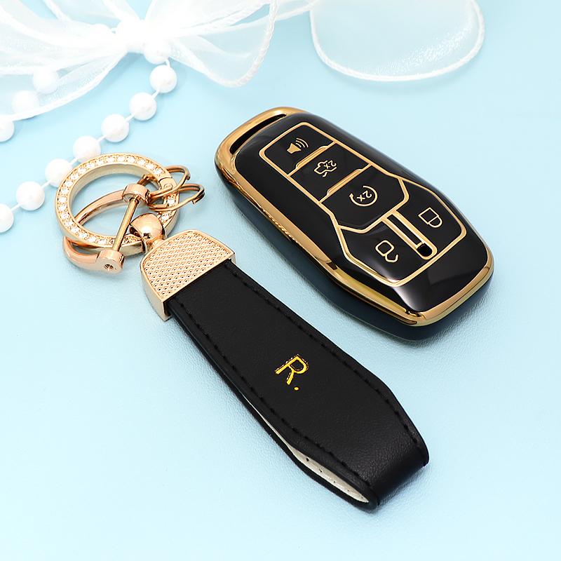Auto Keychain Keyless Protector For Ford Mustang Edge Mondeo F150 Fusion Explorer Lincoln Mkc Mkx Mkz Car Key Fob Case Cover