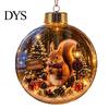 Window Wall Fireplace Decor Glowing Christmas Story Ornament, Mini Holiday Scene in Ball, Light Up Office Party Ornaments Clear Plastic Ball Xmas Tree
