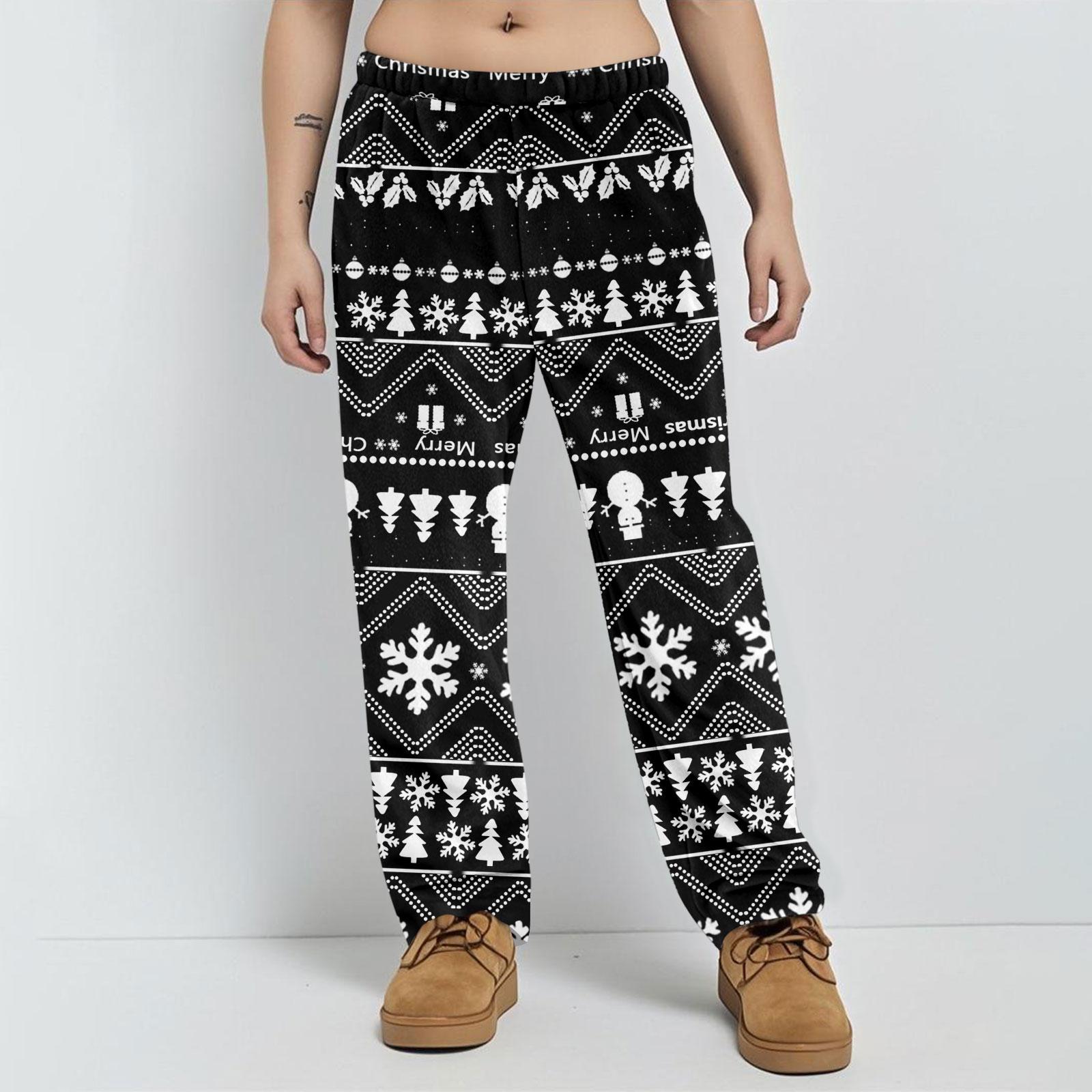 

Піжамні штани Домашній одяг Повсякденні Штани на кулісці з еластичною талією Зручні Прямі Штани для йоги Вільного крою XL